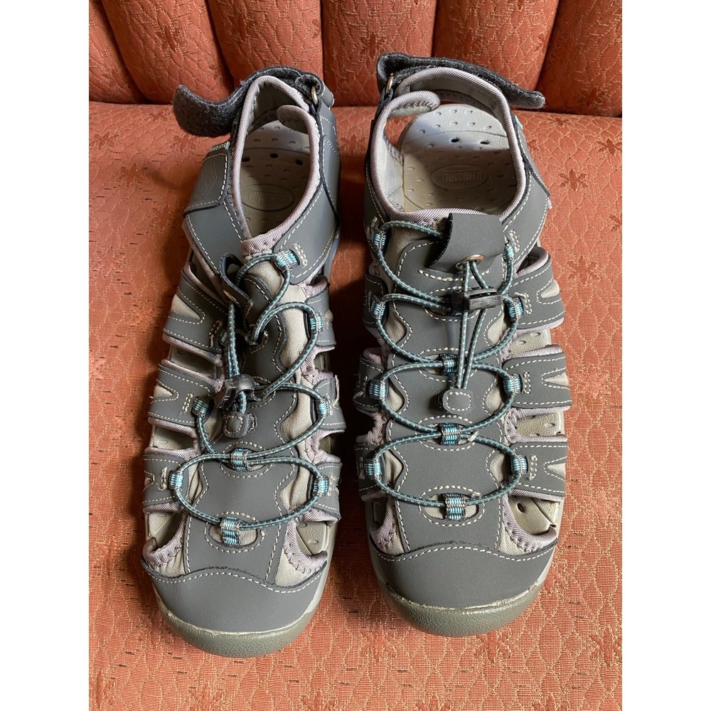 Khombu Womens Sandals Sport Hiking Water Shoes Size 9.5 M Gray s3